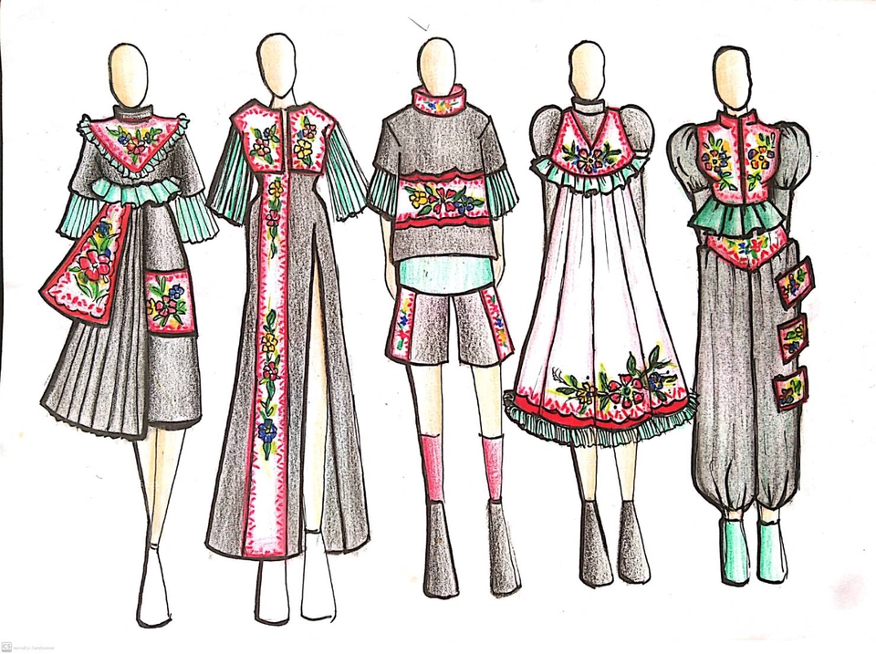 วาด/ออกแบบแพทเทิร์นเสื้อผ้า - เสื้อผ้าโอกูตูร์ แฟชั่นแปลกใหม่ - 5