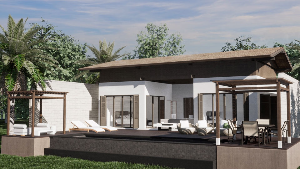 3D Perspective - 3D Perspective | ขึ้นโมเดล 3D Exterior/Interior | เขียนแบบงานสถาปัตยกรรม - 1