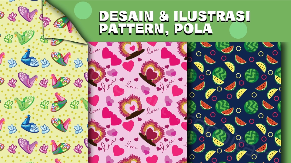 Desain Kaos & Motif - Desain seamless Pattern, pola, motif untuk kebutuhan dsb - 1