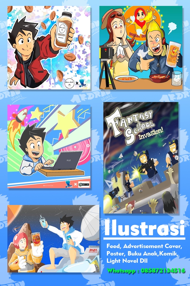 Desain Komik Ilustrasi Dan Model Karakter