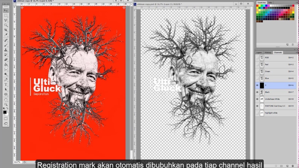 Edit Gambar & Photoshop - Pecah Warna + Gambar Ulang (Redesign) Untuk Keperluan Sablon - 4
