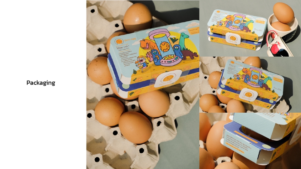 รับวาดรูป บรรจุภัณฑ์ ไข่ ไดโนเสาร์ น่ารัก