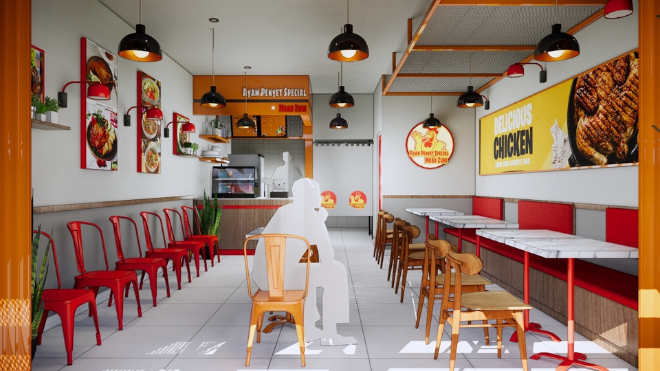 3D & Perspektif - Jasa Desain Interior Rumah, Restoran, Booth, Cafe, atau Kos-kosan - 16