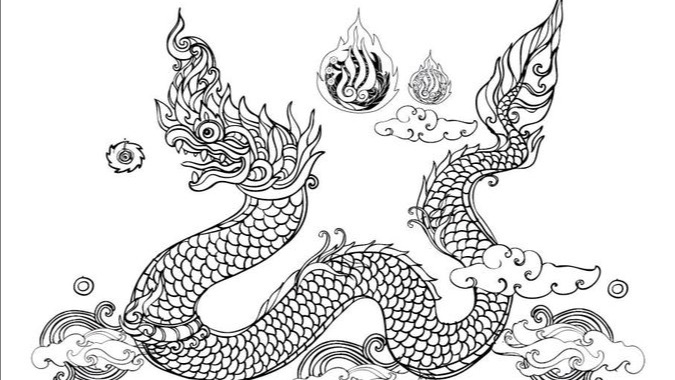 วาดภาพประกอบ - รับออกแบบลาย "พญานาค" ในรูปแบบลายเส้น คงเอกลักษณ์ - 1