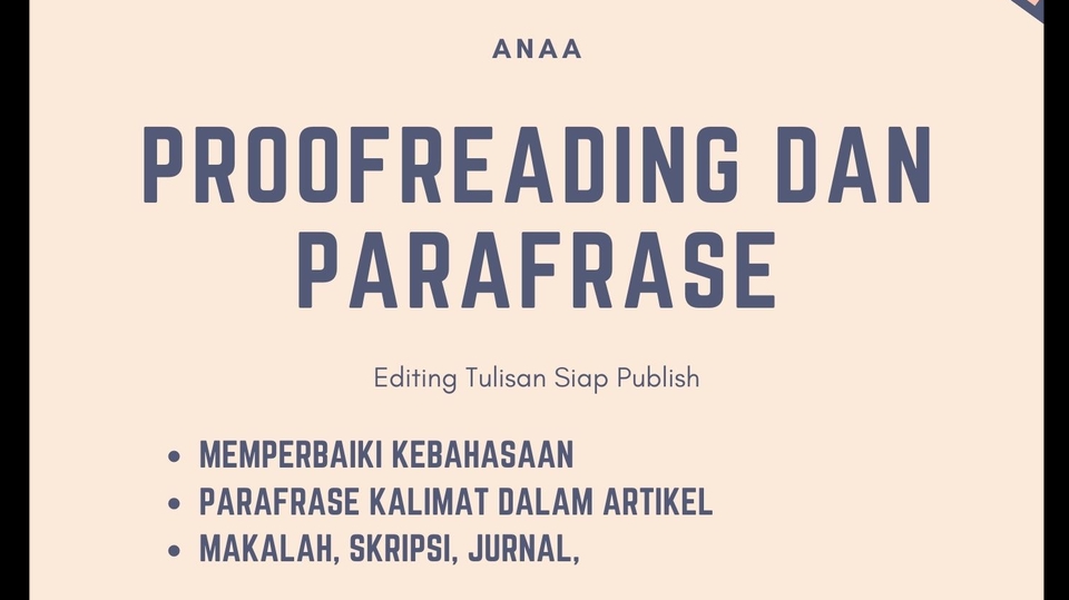 Proofreading - Proofreading dan Parafrase Artikel  - 1