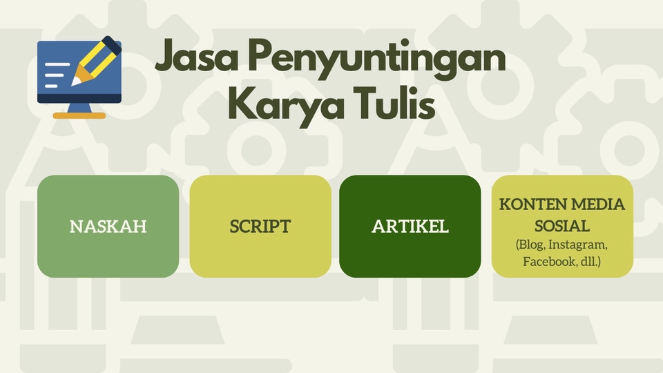 Penyuntingan Script, Naskah, Artikel, Konten, Tugas, dll.