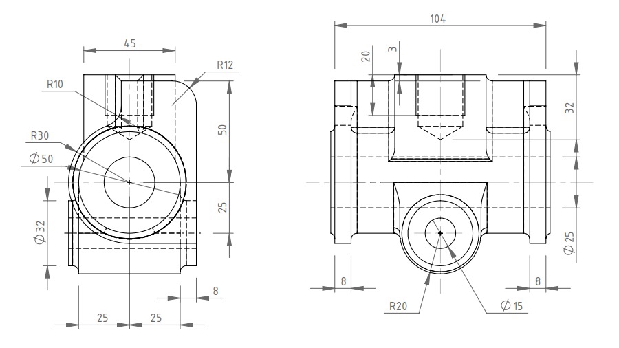 CAD Drawing - MENGGAMBAR 2D BAGIAN MEKANIK DENGAN AUTOCAD SOLIDWORKS REVISI TAK TERBATAS - 6