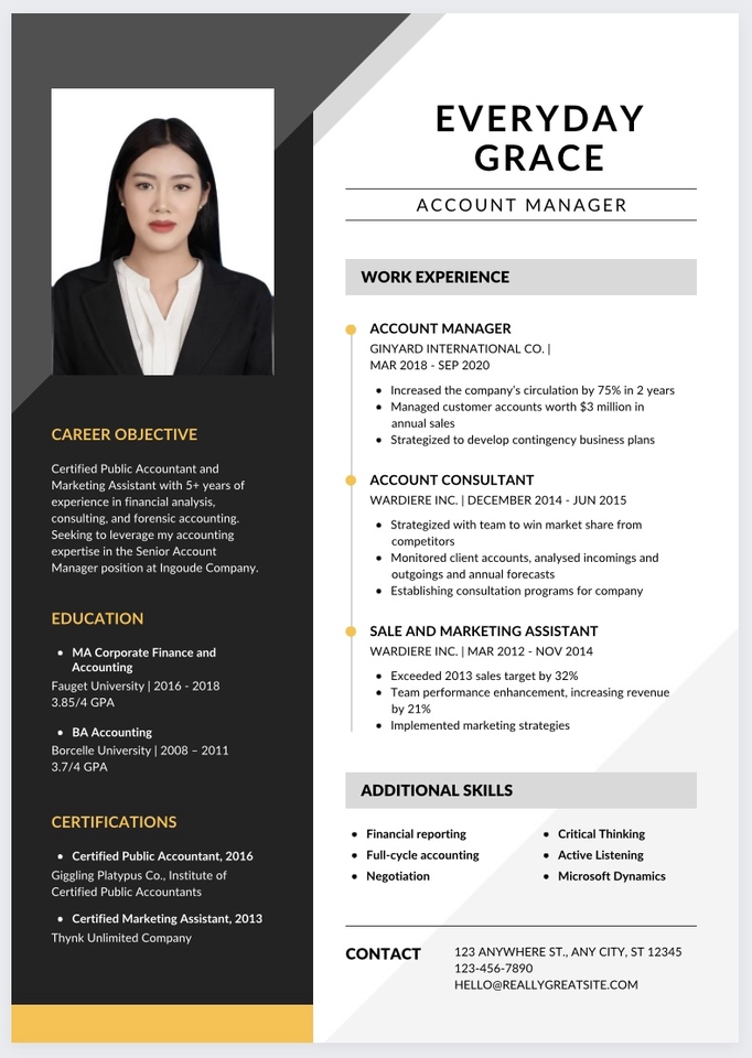 Portfolio & Resume - รับทำ Resume/ CV ราคากันเอง ได้งานไว - 3