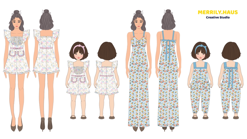 วาด/ออกแบบแพทเทิร์นเสื้อผ้า - ออกแบบเสื้อผ้าแฟชั่น เสื้อผ้าเด็ก ชุดยูนิฟอร์ม ชุดพริตตี้ MC เสื้อผ้าสัตว์เลี้ยงฯ - 28