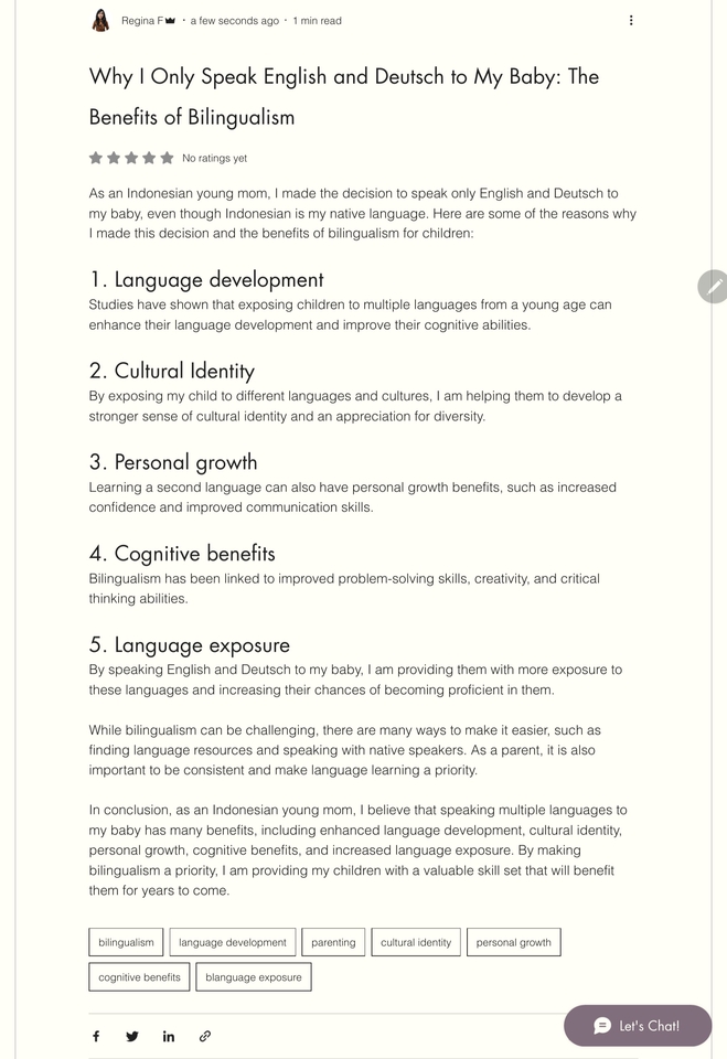 Penulisan Konten - Content Writer for Articles in English - 5