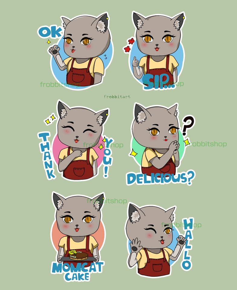 Stiker LINE - Stiker karakter, twitch, emote untuk chatting, WA. Line, Cetak dsb - 3