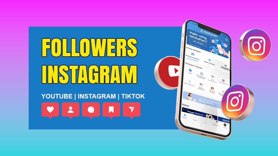 Tambah Followers - FOLLOWERS INSTAGRAM, SUBSCRIBE, VIEW YOUTUBE, JAM TAYANG YOUTUBE - 1