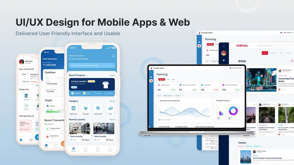 UI & UX Design - Professional UI/UX Design based on Product Research for Mobile Apps & Web - 1