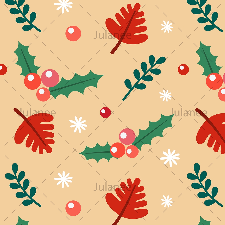 ออกแบบลายผ้า - รับออกแบบลายผ้า Pattern/Repeat สไตล์ Flat - 22