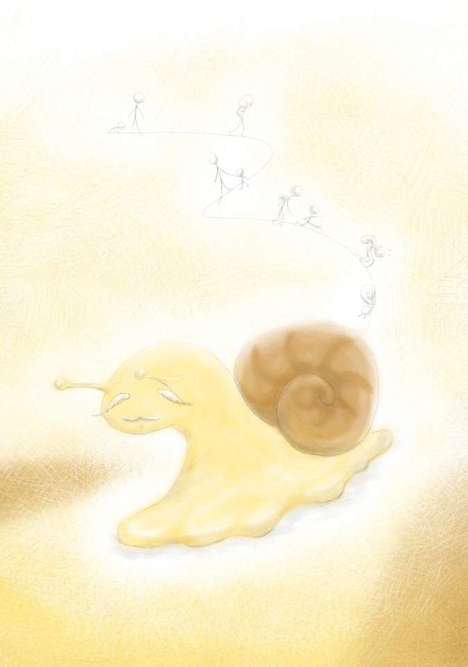 วาดภาพประกอบนิทาน หอยทากและคนตัวเล็กๆ