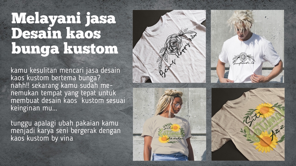 Jasa desain kaos bunga custom, desain baju, desain kaos distro, desain motif, desain kaos anak, harga jasa desain kaos, desain baju anak, desain baju pria, desain baju wanita, desain baju murah.