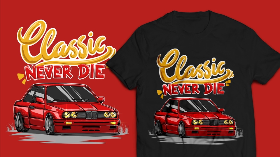 Desain Kaos & Motif - Desain Kaos Illustrasi Custom Keren - 5