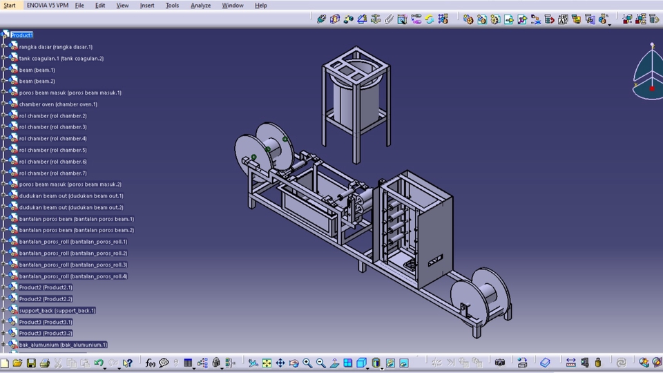 Jasa Gambar AutoCAD & Drafter Arsitektur Interior - Perancangan prototype mesin perkakas.