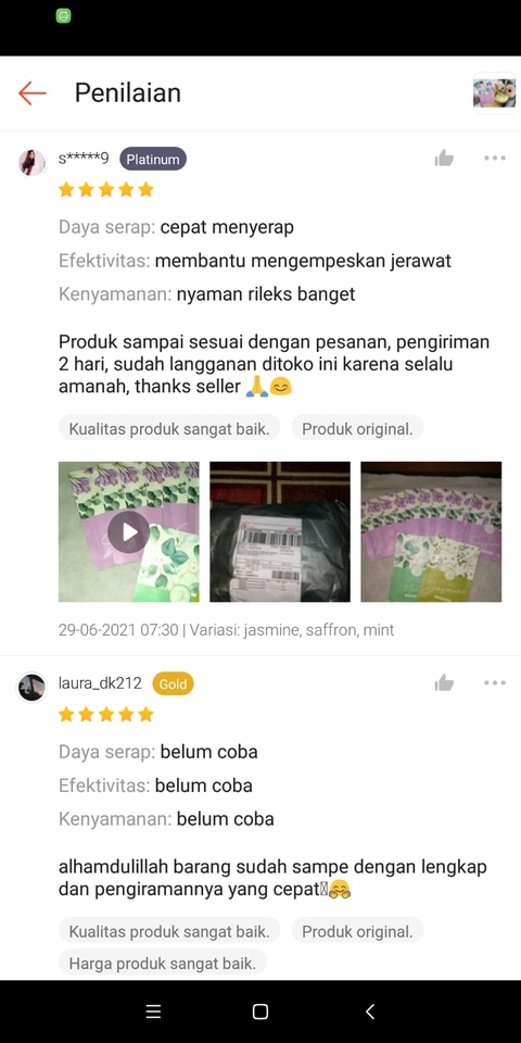 Memberi Review - REVIEW BARANG (RATING DAN ULASAN) - 5