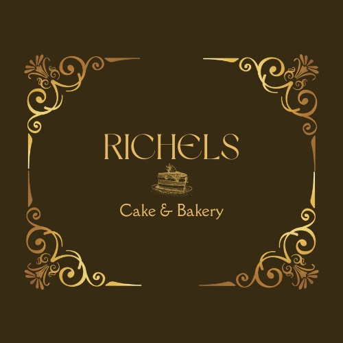 Logo Richyels Cake & Bakery, desain logo toko kue, jasa desain logo online, bikin logo online, buat logo bakery, desain logo makanan.