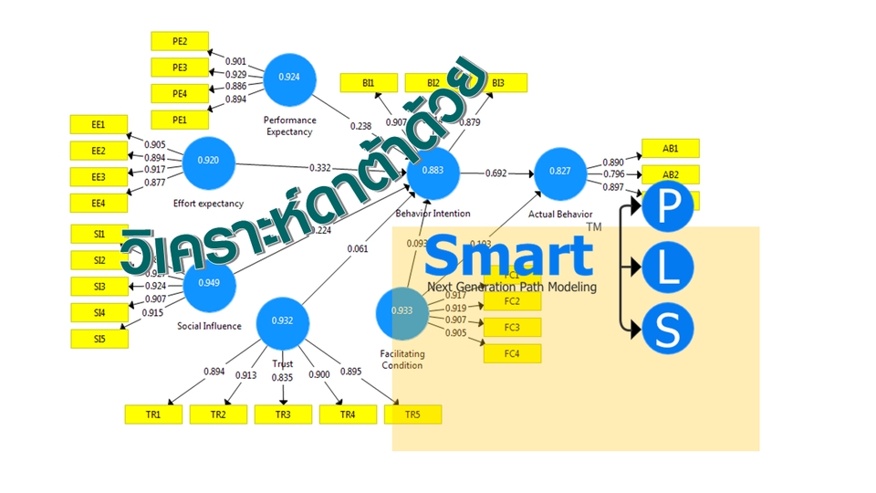 วิเคราะห์ดาต้า - วิเคราะห์ดาต้าด้วย Smart-PLS, SPSS และอภิปรายผล - 12