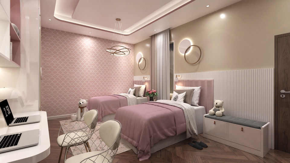 3D & Perspektif - Desain Interior 3D Render Rumah Tinggal/Cafe/Coffee Shop/Kantor - 7