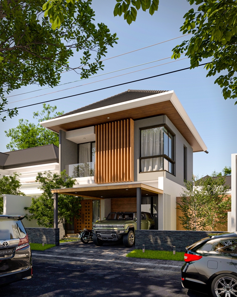 3D & Perspektif - Render realistis eksterior rumah, apartemen, dan perumahan developer. - 30