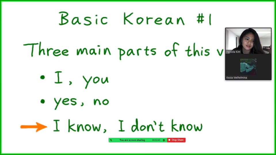 Kursus Online - Private Basic Korean Class - 3