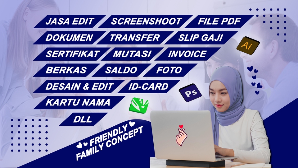Jasa Edit Foto Photoshop Profesional dan Berkualitas - Edit SS TF, Serti, PDF, Slip Gaji, Mutasi, Invoice, Dokumen, Dll.