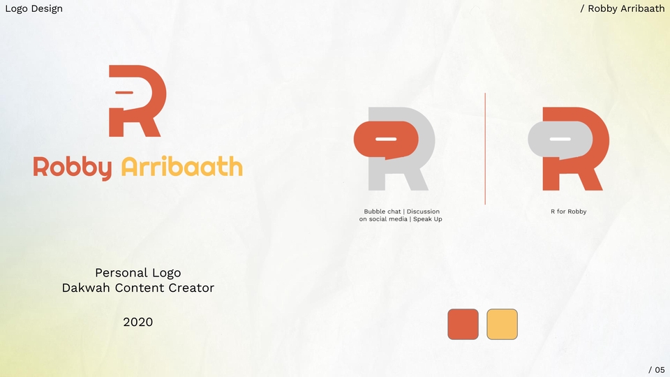 Desain logo keren untuk Robbie Arribaath, pembuat konten dakwah