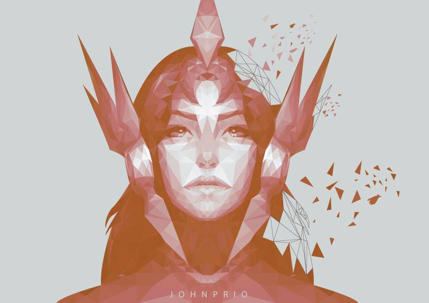 วาดภาพเหมือน Portrait - Portrait Polygon Art - 2