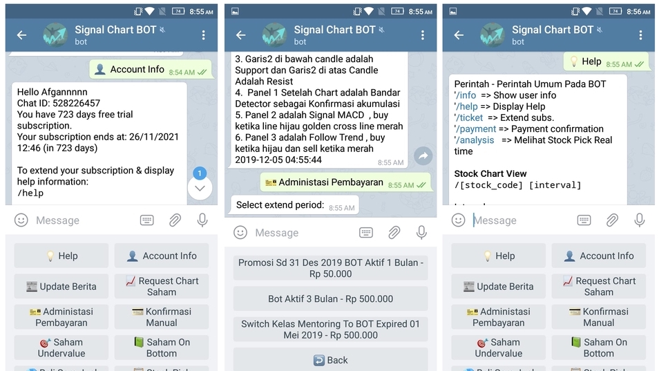 Aplikasi Ponsel - Pembuatan Bot Telegram & Web Admin - 3