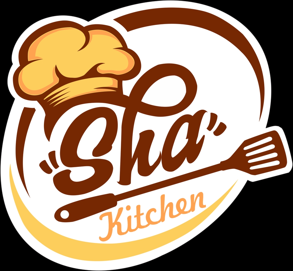 Jasa Desain Logo Resto "Sha" Kitchen - Desain Logo Profesional, Logo Resto, Desain Logo Online, Jasa Desain Logo Murah, Desain Logo Warung Makan