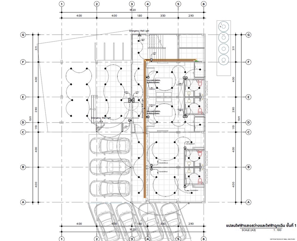 แบบแปลนบ้านพร้อมระบบไฟฟ้า 2 ชั้น