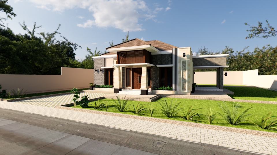 Jasa desain rumah minimalis modern dengan desain eksterior yang menarik dan elegan, desain rumah minimalis, jasa desain rumah, jasa arsitek rumah, desain rumah modern, jasa desain interior rumah