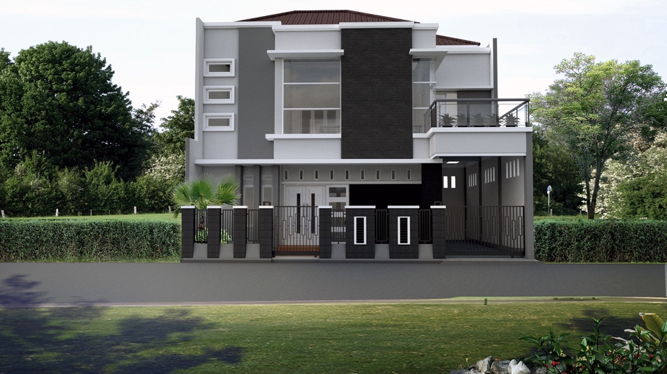 3D & Perspektif - 3D VISUAL RUMAH MODERN DAN KONTEMPORE - 5