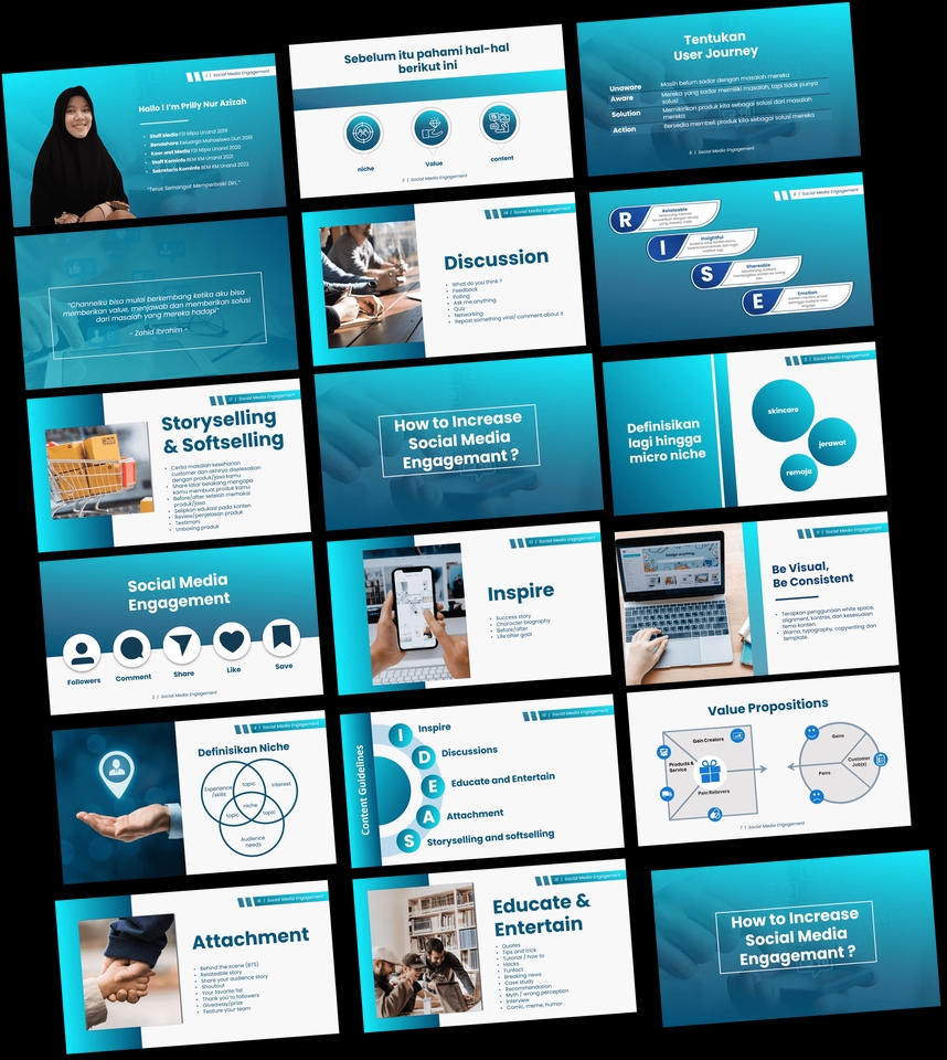 Jasa pembuatan slide presentasi powerpoint, desain powerpoint untuk meningkatkan engagement media sosial