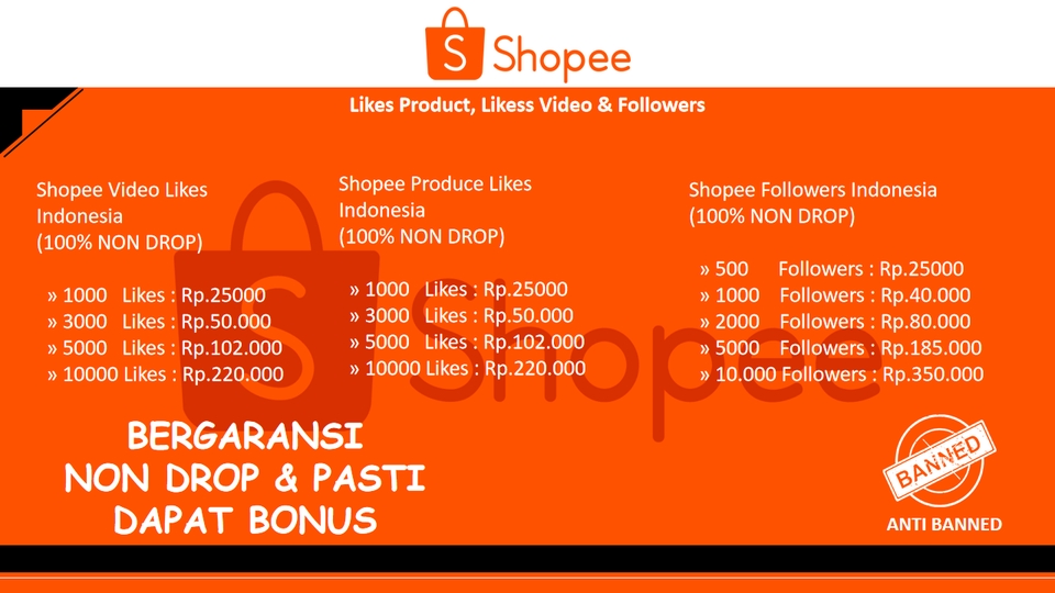 Tambah Followers - FOLLOWERS SHOPEE INDONESIA 100% ANTI BANNED | NONDROP - 2