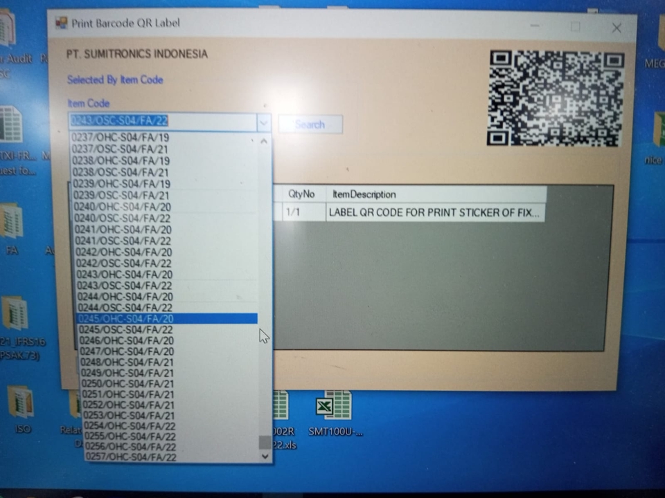 Aplikasi Desktop - Label QR COde - 2