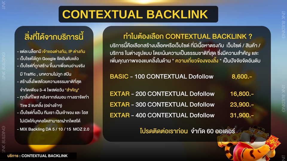 ทำ SEO - SEO เพิ่มคะแนน DR,DA ,TF สูงสุด เพิ่มโอกาสชนะคู่แข่ง ความน่าเชื่อถือ แบบติดจรวด การันตีผล - 4