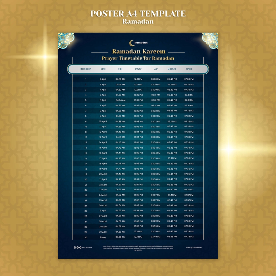 Digital Printing - Desain Imsakiyah/Jadwal Sahur dan Buka Puasa Ramadhan 1444 H untuk Perusahaan, Sekolah, Lembaga Lain - 3