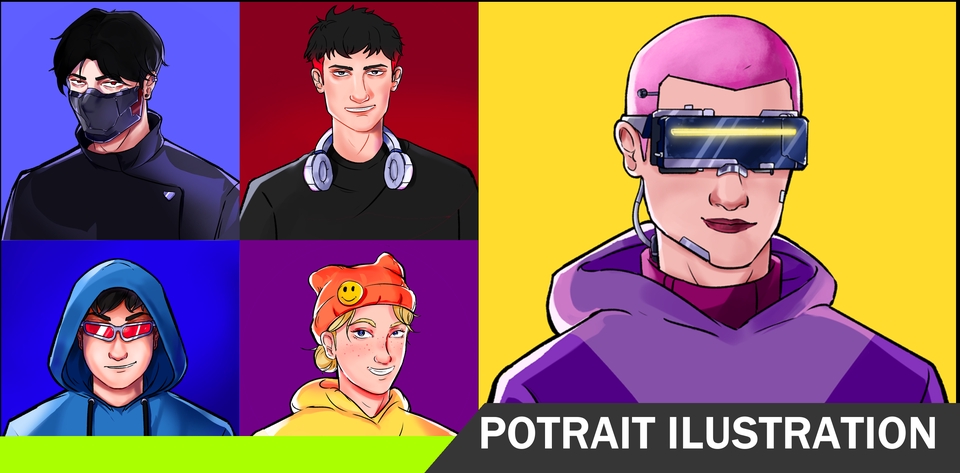 Ilustrasi kartun digital untuk desain karakter lucu dan unik. Jasa desain ilustrasi, jasa illustrator, jasa gambar ilustrasi kartun, ilustrasi kartun, jasa ilustrasi digital.