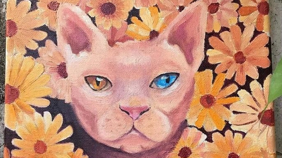 วาดภาพเหมือน Portrait - วาดภาพสัตว์เลี้ยง สีไม้ สีอคิริค - 1