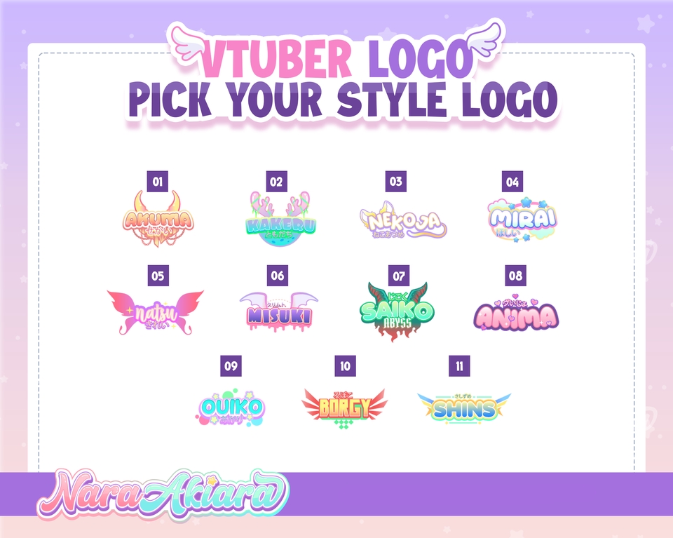 Logo - Logo Vtuber Semi Kustom, Logo, Desain Logo, Logo Kustom - 5