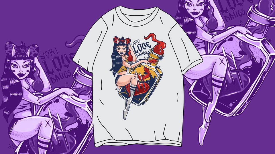 วาด/ออกแบบแพทเทิร์นเสื้อผ้า - ออกแบบลายเสื้อยืด และ ลายผ้าแพทเทิร์น ลายพิมพ์แบบต่อเนื่อง - 16