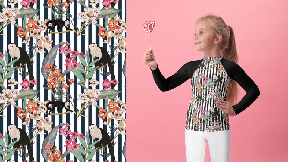 วาด/ออกแบบแพทเทิร์นเสื้อผ้า - รับออกแบบลายเสื้อผ้า, repeat, seamless pattern,ลายพิมพ์บนเสื้อ ลายผ้าพันคอ, ลายสินค้า - 6