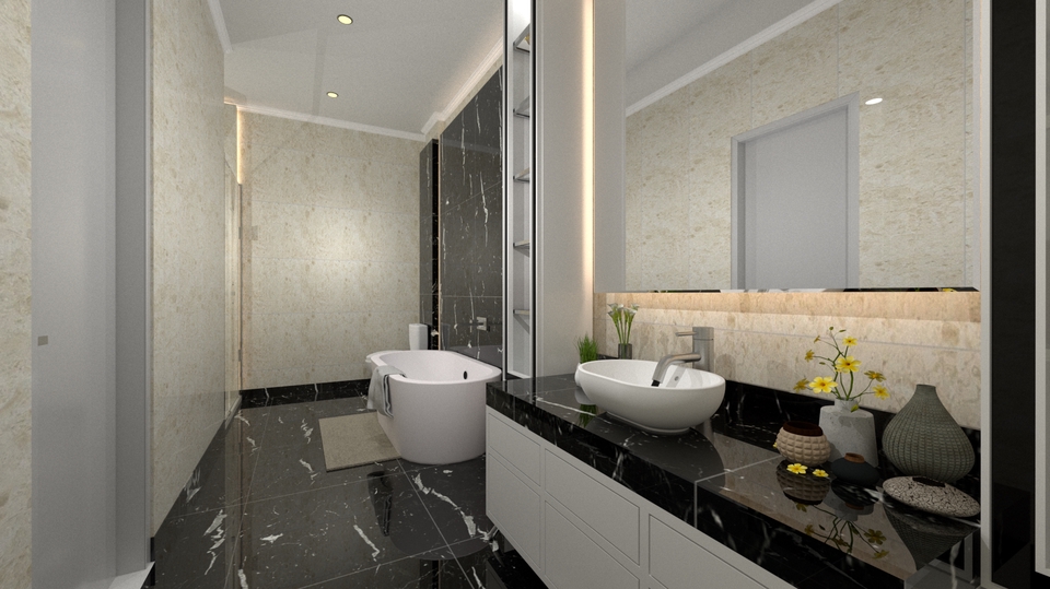 Jasa desain interior 3d untuk desain interior apartemen modern dengan desain minimalis dan mewah
