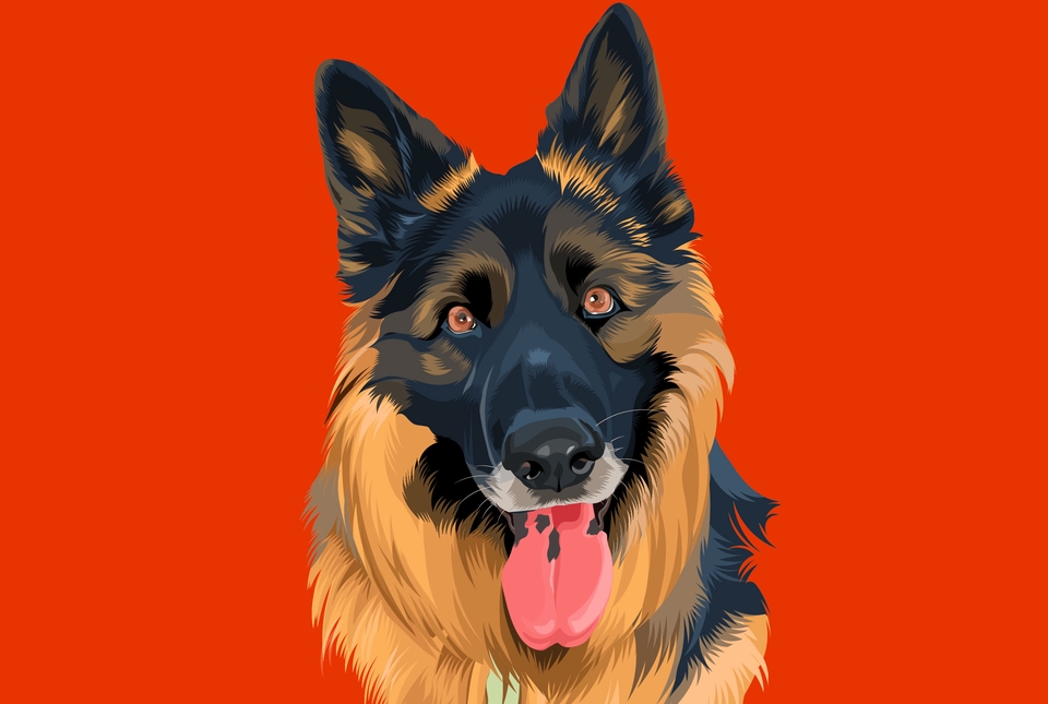 Gambar dan Ilustrasi - Vector Portrait pets - 4