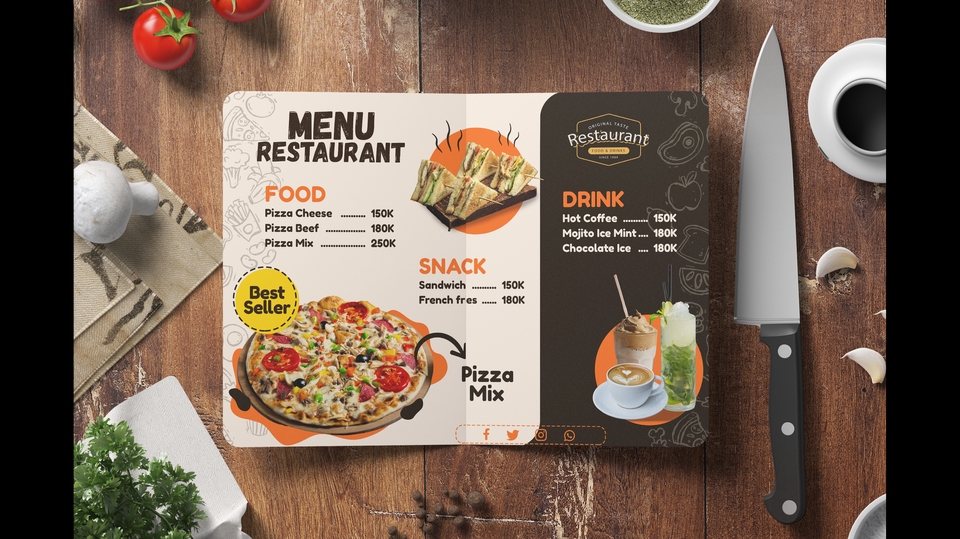 Jasa Desain Sertifikat dan Piagam Penghargaan - Desain Menu Makanan, Menarik dan Pengiriman Cepat