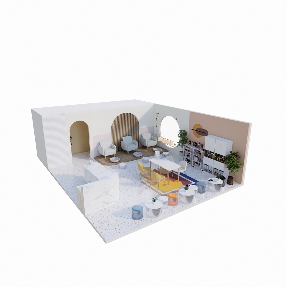 รับออกแบบ3D Perspective Interior (งานภายใน)/ทำภาพ Render 3D Perspective ...